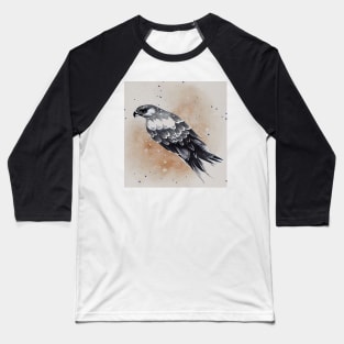 Falcon on a Snowy Day Baseball T-Shirt